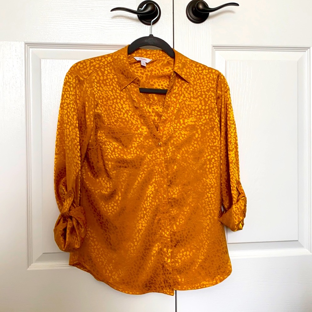 Silk animal print blouse